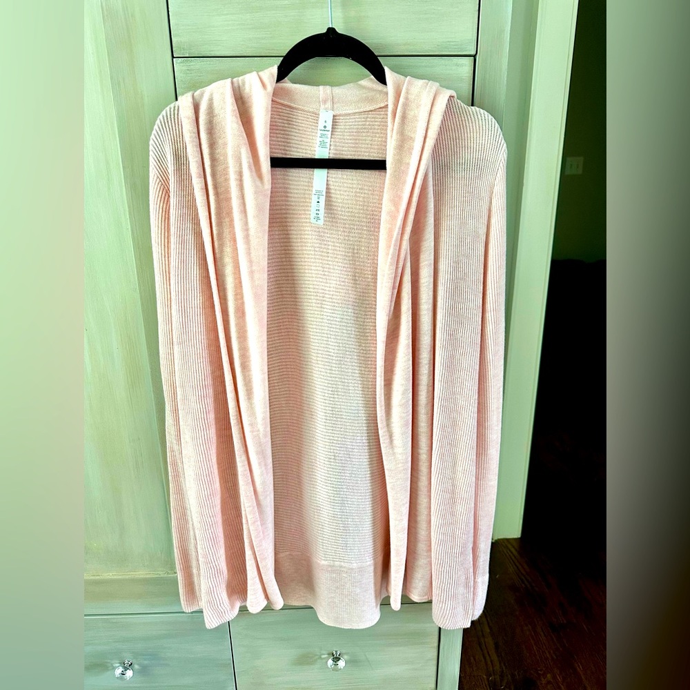 Lululemon Sundown Hooded Sweater Wrap - Heathered Ballet Slipper/Pink 6
